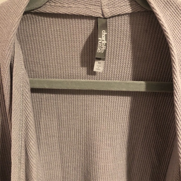 Waffle Charlotte Russe Open Cardigan - Picture 2 of 3